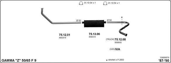 Obrázok Výfukový systém IMASAF  539000079
