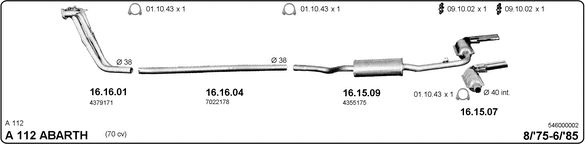 Obrázok Výfukový systém IMASAF  546000002