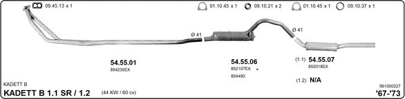 Obrázok Výfukový systém IMASAF  561000227