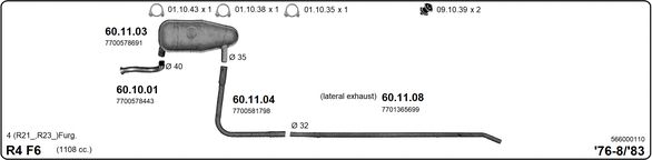Obrázok Výfukový systém IMASAF  566000110