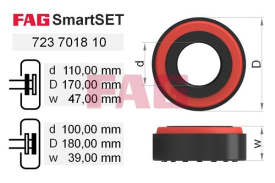 Obrázok Lożisko kolesa - opravná sada FAG  SmartSET 723701810