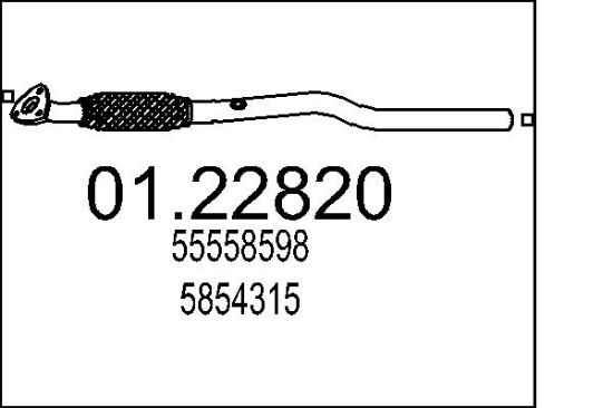 Obrázok Výfukové potrubie MTS  0122820