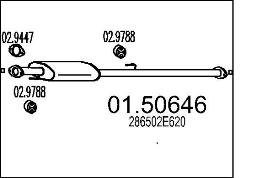 Obrázok Stredný tlmič výfuku MTS  0150646