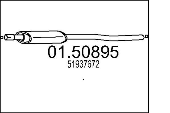 Obrázok Stredný tlmič výfuku MTS  0150895