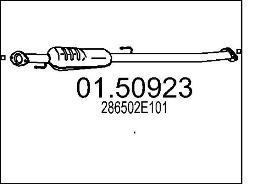 Obrázok Stredný tlmič výfuku MTS  0150923