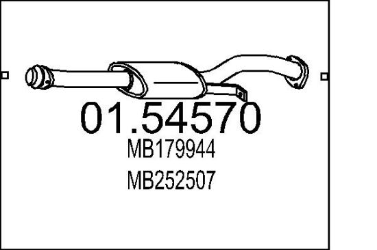 Obrázok Stredný tlmič výfuku MTS  0154570