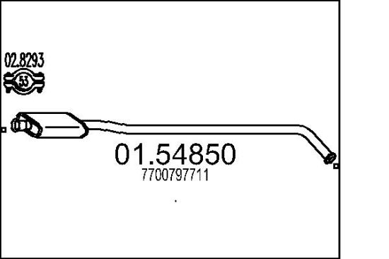 Obrázok Stredný tlmič výfuku MTS  0154850