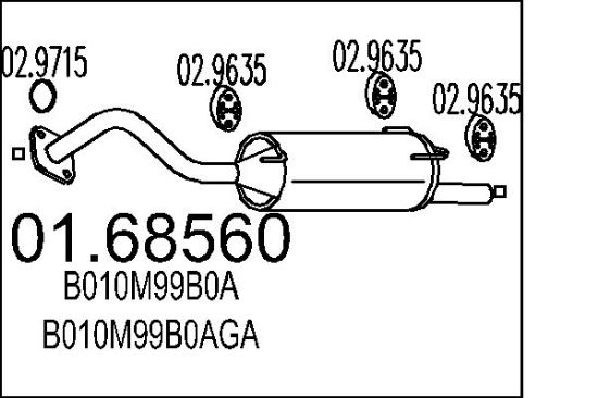 Obrázok Koncový tlmič výfuku MTS  0168560
