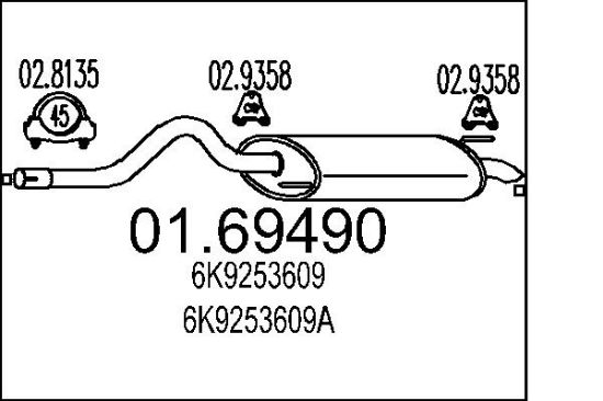Obrázok Koncový tlmič výfuku MTS  0169490