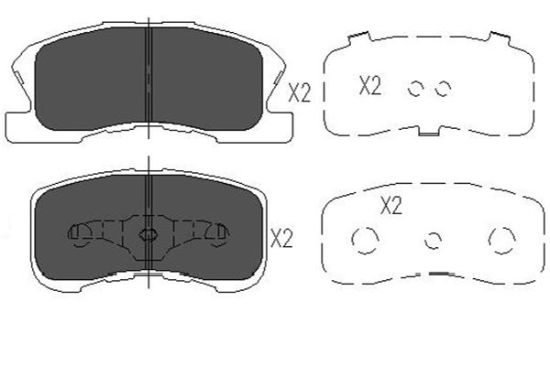 Obrázok Sada brzdových platničiek kotúčovej brzdy KAVO PARTS   |  KBP1508