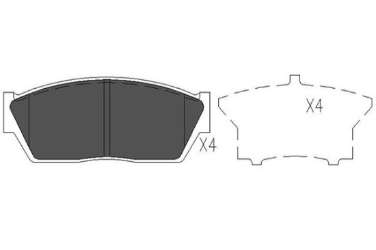 Obrázok Sada brzdových platničiek kotúčovej brzdy KAVO PARTS   |  KBP2017