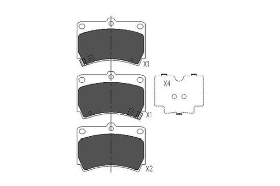 Obrázok Sada brzdových platničiek kotúčovej brzdy KAVO PARTS   |  KBP4501