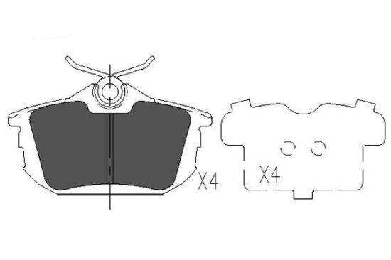 Obrázok Sada brzdových platničiek kotúčovej brzdy KAVO PARTS   |  KBP5513
