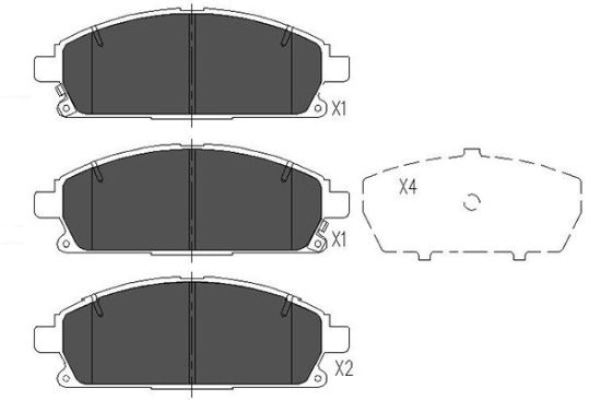 Obrázok Sada brzdových platničiek kotúčovej brzdy KAVO PARTS   |  KBP6515
