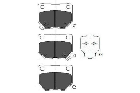 Obrázok Sada brzdových platničiek kotúčovej brzdy KAVO PARTS   |  KBP6545