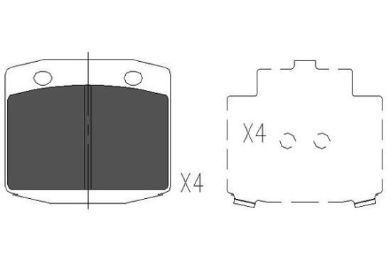 Obrázok Sada brzdových platničiek kotúčovej brzdy KAVO PARTS   |  KBP6570