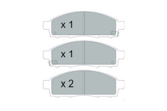 Obrázok Sada brzdových platničiek kotúčovej brzdy KAVO PARTS   |  KBP6599
