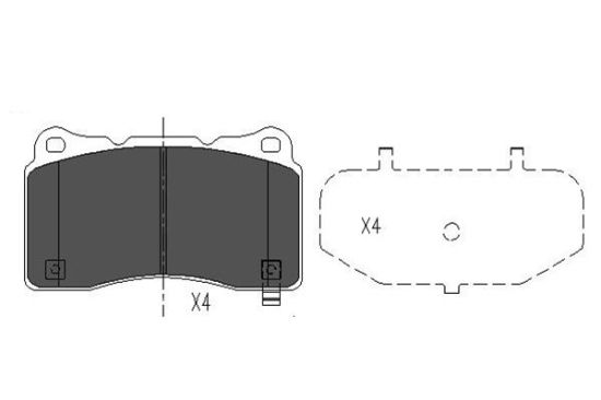 Obrázok Sada brzdových platničiek kotúčovej brzdy KAVO PARTS   |  KBP8021