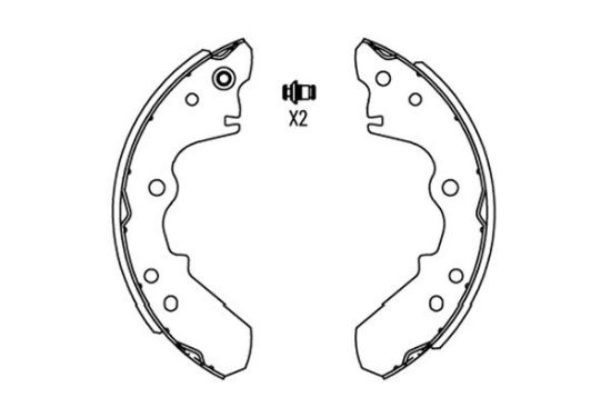 Obrázok Sada brzdových čeľustí KAVO PARTS   |  KBS3902