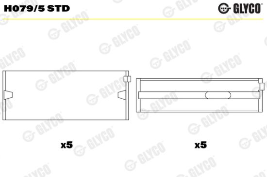 Obrázok Lożisko kľukového hriadeľa GLYCO  H0795STD