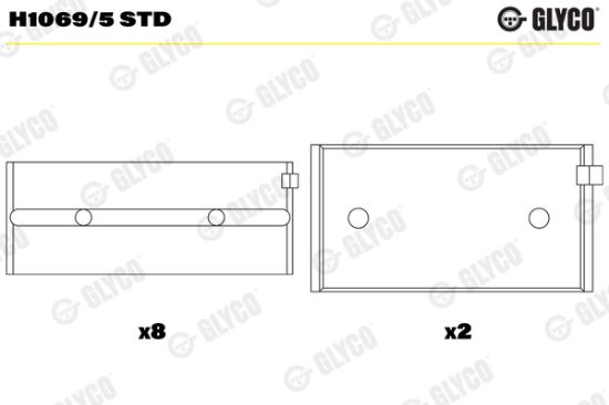 Obrázok Lożisko kľukového hriadeľa GLYCO  H10695STD