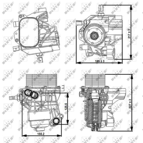 Obrázok Chladič motorového oleja NRF  31356