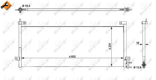 Obrázok Kondenzátor klimatizácie NRF EASY FIT 350390