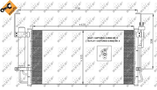 Obrázok Kondenzátor klimatizácie NRF EASY FIT 35429