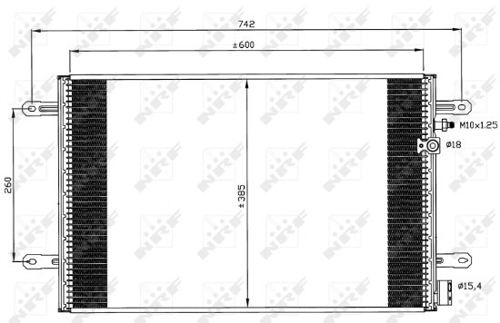 Obrázok Kondenzátor klimatizácie NRF EASY FIT 35605