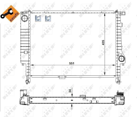 Obrázok Chladič motora NRF EASY FIT 509558