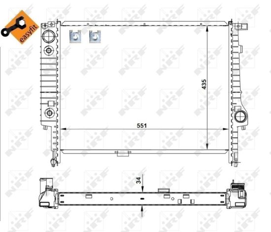 Obrázok Chladič motora NRF EASY FIT 519558