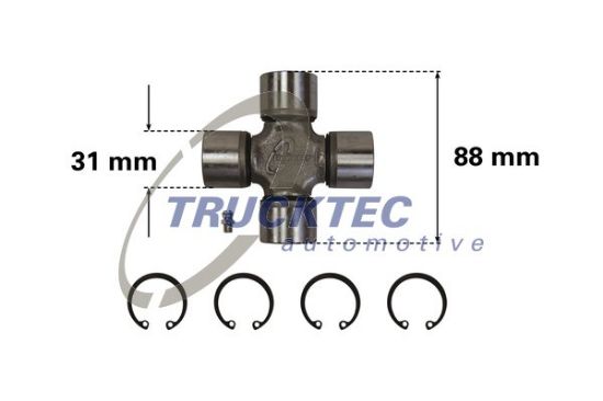 Obrázok Kĺb pozdĺżneho hriadeľa TRUCKTEC AUTOMOTIVE  0234012