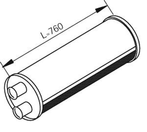 Obrázok Stredný tlmič výfuku DINEX  80447