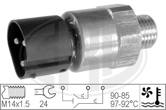 Obrázok Teplotný spínač ventilátora chladenia ERA  330208