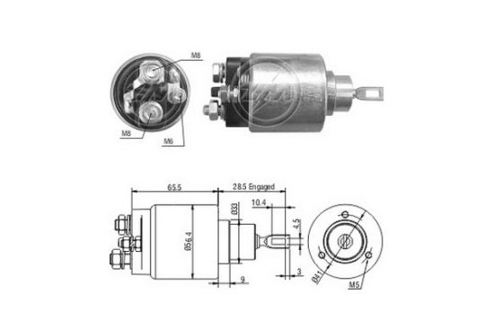 Obrázok Elektromagnetický spínač pre żtartér ERA  ZM3473