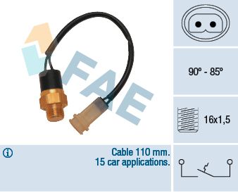 Obrázok Teplotný spínač ventilátora chladenia FAE  36100