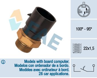 Obrázok Teplotný spínač ventilátora chladenia FAE  36180
