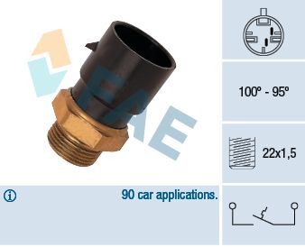 Obrázok Teplotný spínač ventilátora chladenia FAE  36190