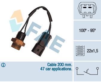 Obrázok Teplotný spínač ventilátora chladenia FAE  36220