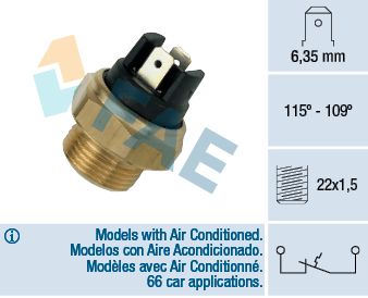 Obrázok Teplotný spínač ventilátora chladenia FAE  36280