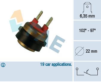 Obrázok Teplotný spínač ventilátora chladenia FAE  36290