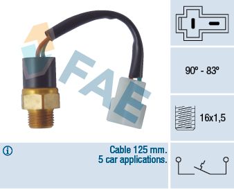 Obrázok Teplotný spínač ventilátora chladenia FAE  36360