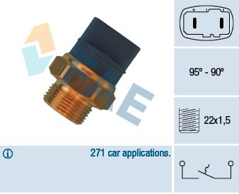 Obrázok Teplotný spínač ventilátora chladenia FAE  36370