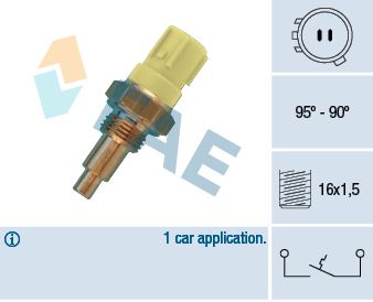 Obrázok Teplotný spínač ventilátora chladenia FAE  36410