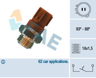 Obrázok Teplotný spínač ventilátora chladenia FAE  36440