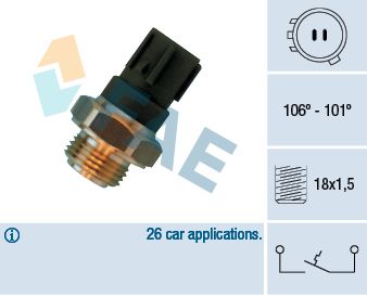 Obrázok Teplotný spínač ventilátora chladenia FAE  36460