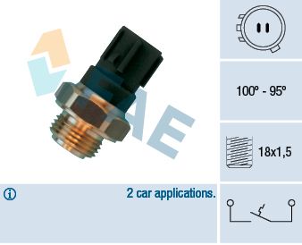 Obrázok Teplotný spínač ventilátora chladenia FAE  36470
