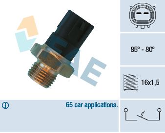 Obrázok Teplotný spínač ventilátora chladenia FAE  36480