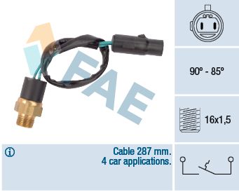 Obrázok Teplotný spínač ventilátora chladenia FAE  36620