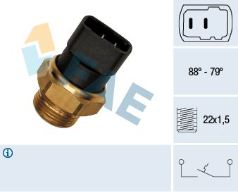 Obrázok Teplotný spínač ventilátora chladenia FAE  37270